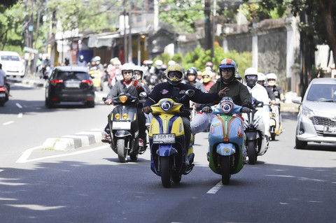 Keseruan kumparan On The Road dari Taman Mataram menuju kantor kumparan, Jakarta Selatan, Minggu (9/11/2025). Foto: Jamal Ramadhan/kumparan