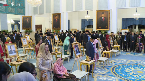 Suasana penganugerahan gelar Pahlawan Nasional 2025 di Istana Negara, Jakarta Pusat,Senin (10/11/2025).   Foto: Youtube/Sekretariat Presiden