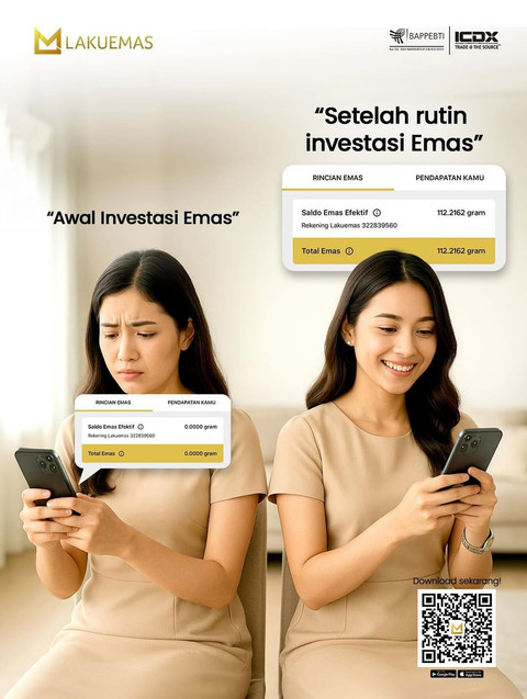 Investasi emas digital melalui aplikasi Lakuemas. Foto: Lakuemas