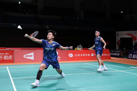 Apriyani Rahayu/Siti Fadia di Kumamoto Masters 2025. Foto: PBSI