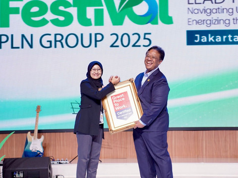 PLN meraih sertifikasi Great Place to Work (GPTW) Indonesia 2025. Foto: Dok. PLN