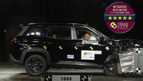 Mitsubishi Destinator raih 5 bintang setelah lakoni uji coba keselataman ASEAN NCAP (New Car Assessment Program) pada Oktober 2025. Foto: ASEAN NCAP