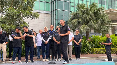 Ketua Ikatan Motor Indonesia DKI Jakarta Anondo Eko dalam acara Teladan Metropolitan City Rally 2025 di Senayan City, Jakarta Pusat, Minggu (16/11/2025). Foto: Nasywa Athifah/kumparan