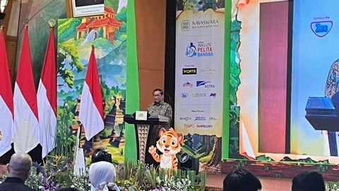 Gubernur DKI Jakarta Pramono Anung saat acara Suara Nusantara 2025 di Gedung Kemendikdasmen, Senayan, Jakarta Pusat, Minggu (16/11/2025). Foto: Nasywa Athifah/kumparan