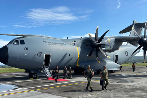 Menjajal pesawat Airbus A400M, alutsista baru TNI AU. Foto: Indra Subagja/kumparan