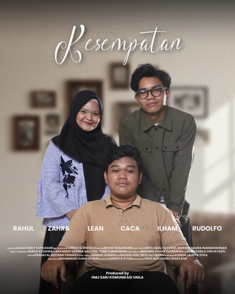 Poster film kesempatan produksi sinemacomm komunikasi unila. | Foto: Istimewa Isti