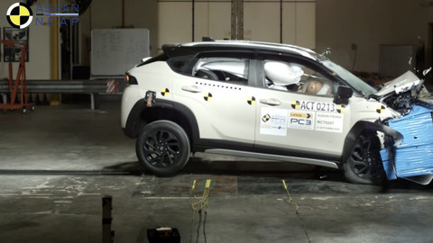 Uji tabrak Suzuki Fronx SGX produksi PT Suzuki Indomobil Motor di ASEAN NCAP. Foto: dok. ASEAN NCAP