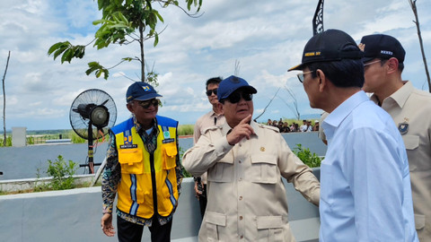 Presiden Prabowo Subianto saat meresmikan Jembatan Kabanaran yang menghubungkan Kabupaten Bantul dan Kabupaten Kulon Progo, Rabu (19/11/2025). Foto: Arfiansyah Panji Purnandaru/kumparan