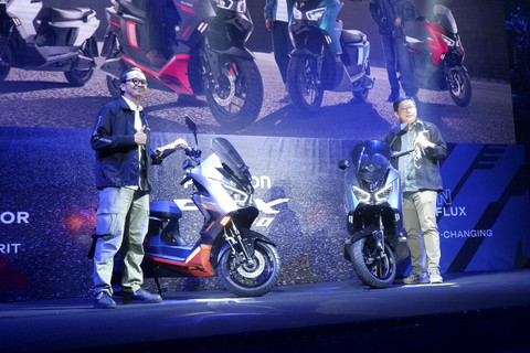 Peluncuran motor listrik baru Polytron 350 di Jakarta, Rabu (19/11/2025). Foto: Aditya Pratama Niagara/kumparan