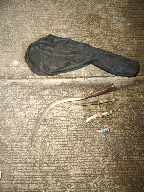 Barang bukti pembacokan pengamen ukulele di Koja, Jakarta Utara. Foto: Dok. Istimewa