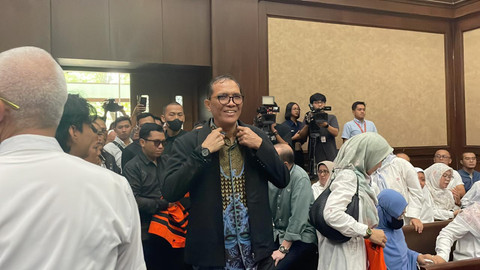 Sidang pembacaan putusan kasus dugaan korupsi akuisisi PT Jembatan Nusantara oleh PT ASDP Indonesia Ferry (Persero), di Pengadilan Tipikor Jakarta, Kamis (20/11/2025). Foto: Fadhil Pramudya/kumparan