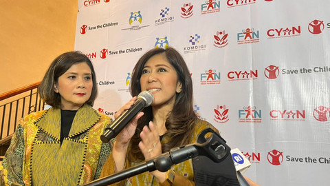 Menkomdigi Meutya Hafid saat acara Festival Hari Anak Sedunia di Hotel Lumire, Senen, Jakarta Pusat, Kamis (20/11/2025). Foto: Nasywa Athifah/kumparan