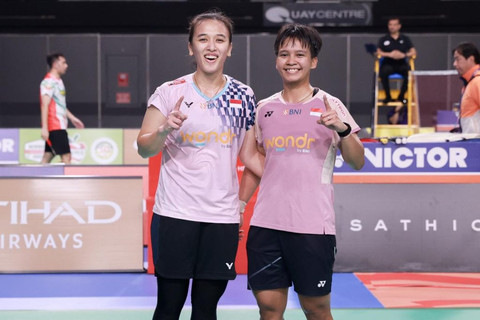Febriana Kusuma/Meilysa Trias di Australian Open 2025. Foto: Dok. PBSI