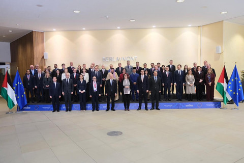 Menlu Sugiono menghadiri Pertemuan Tingkat Menteri Palestine Donor Group (PDG) di Brussels, Belgia, Kamis (20/11/2025). Foto: Kemlu RI