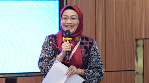 Direktur AdMedika Dian Prambini saat memberikan sambutan pada acara penandatanganan Perjanjian Kerja Sama (PKS) untuk penambahan Dewan Penasihat Medis (DPM) sebagai medical expert untuk Medical Advisor Board (MAB) AdMedika pada Rabu (5/11). Foto: Telkom