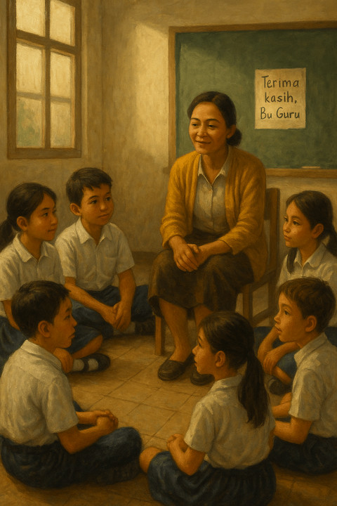 Guru Hebat yang Manusiawi. Sumber: Ilustrasi generatif DALL·E, OpenAI.