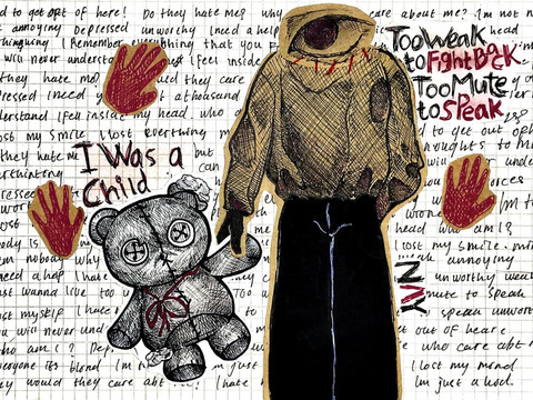 Ilustrasi trauma korban pelecehan seksual pada masa kanak-kanak. Illustrasi: Nayla Haura Firdaus