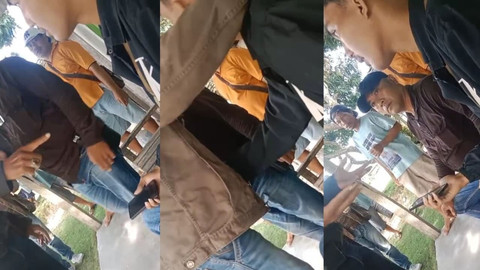 Jurnalis Kompas TV diduga diintimidasi saat meliput di Desa Legundi, Ketapang, Lampung Selatan pada Selasa (25/11) sekitar pukul 15.05 WIB. | Foto: Istimewa