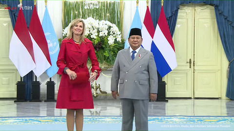 Presiden Prabowo Subianto terima kunjungan kerja Ratu Maxima di Istana Merdeka, Kamis (27/11/2025). Foto: YouTube/ Sekretariat Presiden