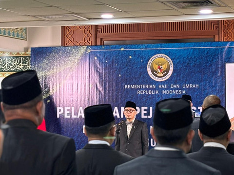 Wakil Menteri Haji dan Umrah Dahnil Anzar Simanjuntak di Masjid Kementerian Agama, Jakarta Pusat, Jumat (28/11).  Foto: Amira Nada Fauziyyah/kumparan