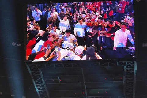 Presiden Prabowo Subianto hadiri peringatan puncak Hari Guru Nasional di Indonesia Arena, Jakarta, Jumat (28/11/2025). Foto: Luthfi Humam/kumparan