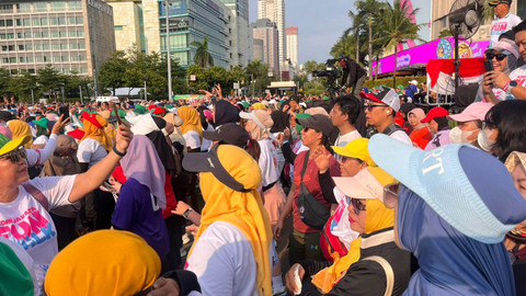 Suasana Jaga Jakarta Penuh Warna di kawasan Car Free Day Bundaran HI, Jakarta, Minggu (30/11/2025). Foto: Nasywa Athifah/kumparan