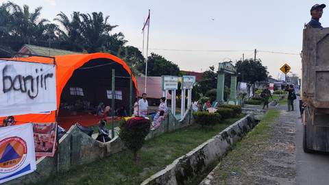 Posko penanganan darurat BPBD Sumut di Langkat, Senin (1/12/2025). Foto: Amar Marpaung/kumparan