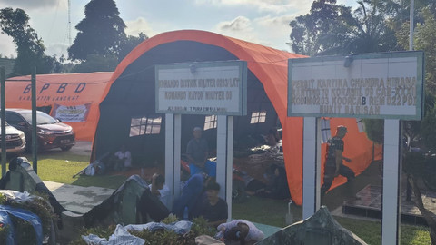 Posko penanganan darurat BPBD Sumut di Langkat, Senin (1/12/2025). Foto: Amar Marpaung/kumparan