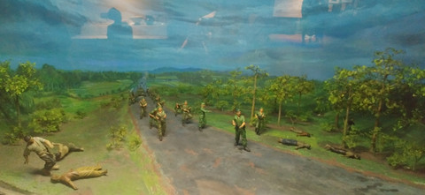 Diorama yang menggambarkan Agresi Militer Belanda II terjadi 19 Desember 1948, saat Belanda melancarkan serangan mendadak yang dikenal sebagai Operasi Gagak (Operatie Kraai) untuk menguasai kembali Yogyakarta sebagai ibu kota Republik Indonesia. (Foto: Dokumen Pribadi)