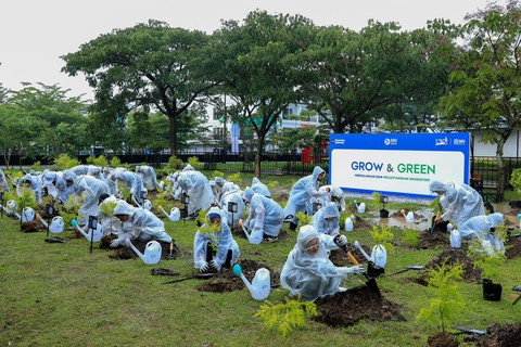 Proses penanaman 3.000 bibit pohon di Bandung. Foto: dok. BRI
