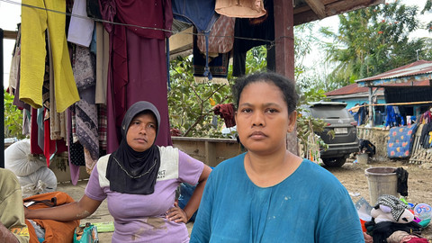 Ratna, warga Aceh Utara yang bertahan tiga hari tanpa makanan, Rabu (3/12/2025). Foto: Hedi/kumparan