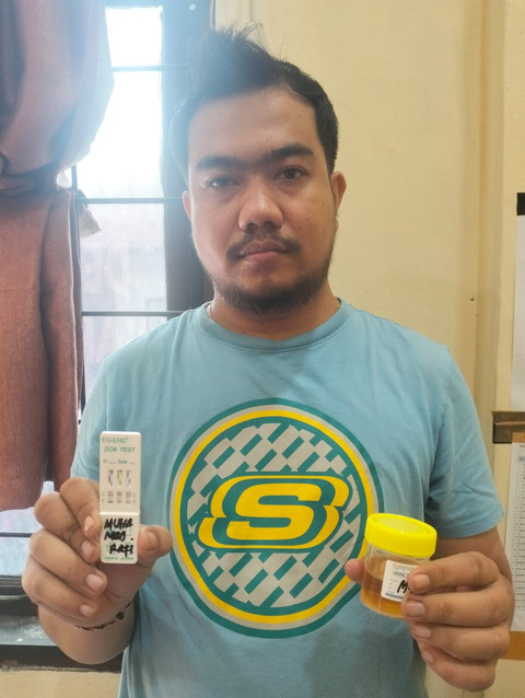 Tampang M. Raffi, pemilik clandestine lab yang memproduksi vape berisi etomidate di Teladan Baru, Medan, Sumut. Dok istimewa