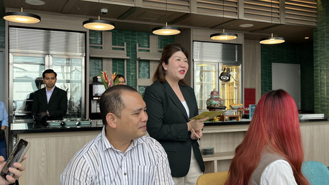 General Manager Hotel Aloft Jakarta Kebon Jeruk, Audrey Lim dalam acara media luncheon yang digelar pada Rabu (9/12). Foto: Gitario Vista Inasis/kumparan