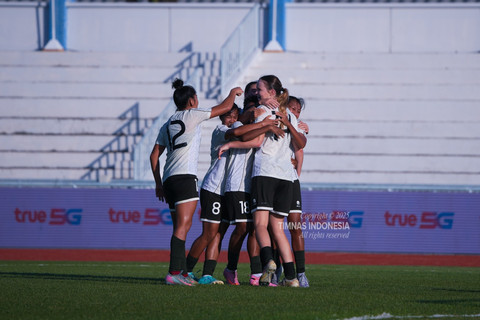 Timnas Wanita Indonesia saat berlaga kontra Singapura dalam lanjutan Grup A SEA Games 2025. Foto: PSSI