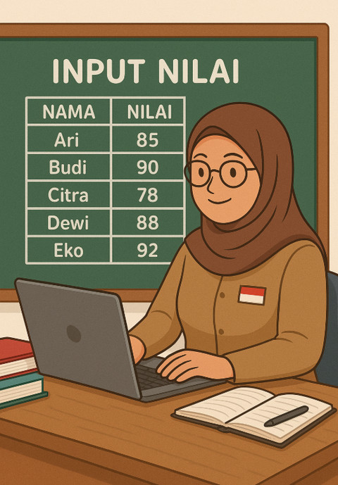 Ketika angka naik tanpa usaha, guru lah yang paling diam-diam terluka. (Sumber: ChatGPT)