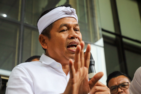 Gubernur Jawa Barat Dedi Mulyadi usai audiensi di Gedung Merah Putih KPK, Jakarta Selatan, Kamis (11/12/2025). Foto: Iqbal Firdaus/kumparan