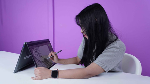 Ilustrasi menggunakan Axioo Hyper R Flip. Foto: dok. Axioo