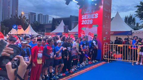 Suasana JEKATE Running Series 2025 di Epiwalk, Setiabudi, Jakarta Selatan, Minggu (14/12). Foto: Nasywa Athifah/kumparan