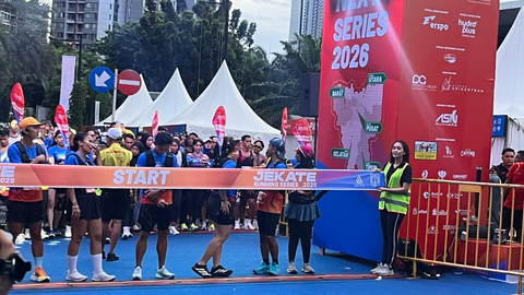 Suasana JEKATE Running Series 2025 di Epiwalk, Setiabudi, Jakarta Selatan, Minggu (14/12). Foto: Nasywa Athifah/kumparan