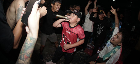 Lemmy, bocil hardcore yang tampil di Hardcore Fest Pontianak. Foto: Dok. Rezky Akbar