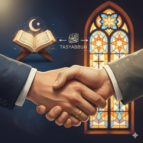 Ilustrasi mengucapkan selamat natal. Gambar dibuat oleh AI. 