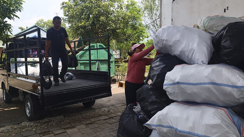  Suasana TPS3R Sekar Tanjung, milik Desa Sanur Kauh, Kota Denpasar, Bali. Foto: Denita BR Matondang/kumparan