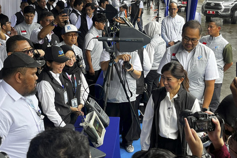 Apel siaga satuan kualitas layanan telekomunikasi jelang nataru 2025 di kantor Kementerian Komunikasi dan Digital, Jumat (19/12/2025). Foto: Rayyan Farhansyah/kumparan