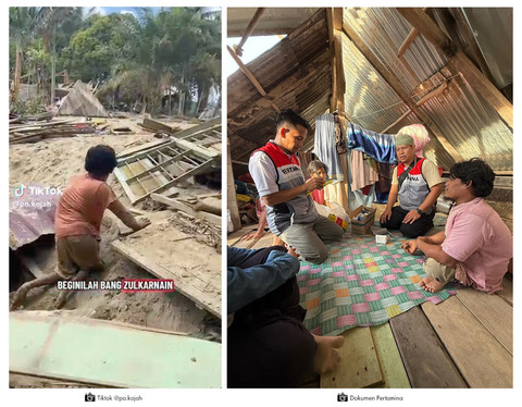 Relawan Pertamina bertemu Zulkarnain di Kampung Sunting, Aceh.