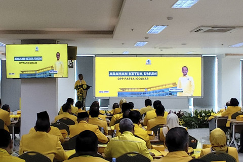 Ketua Umum Golkar, Bahlil Lahadalia, dalam kegiatan Rapimnas Golkar di Kantor DPP Golkar, Jakarta, Sabtu (20/12/2025). Foto: Rachmadi Rasyad/kumparan