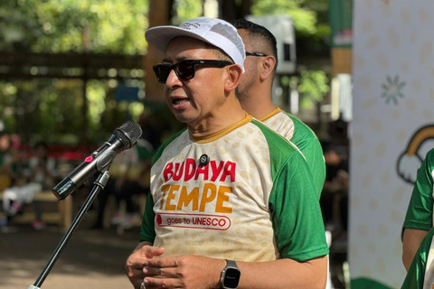 Menbud Fadli Zon dalam Festival Tempe di Gedung Kementerian Kebudayaan, Jakarta Pusat, Minggu (21/12/2025). Foto: Amira Nada/kumparan