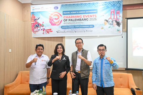 Dinas Pariwisata Kota Palembang dan Travel Agent Media Gathering Charming Events Of Palembang 2026. | Foto: Istimewa