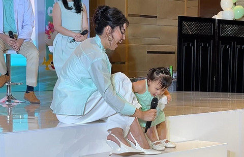Patricia Gouw  dalam acara Product Launching Baby Happy Soft & Comfort di Jakarta Barat, Minggu (21/12). Foto: kumparan/Eka Nurjanah