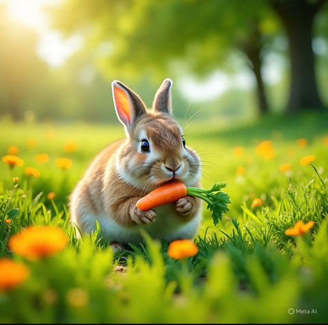 Seekor kelinci sedang 