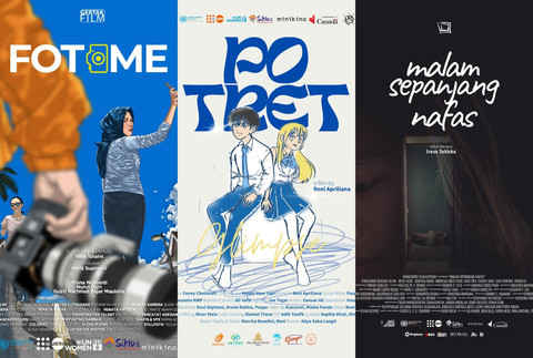 Poster film Fotome, Potretm dan Malam Sepanjang Nafas. Foto: UNiTE Short Film Fellowship
